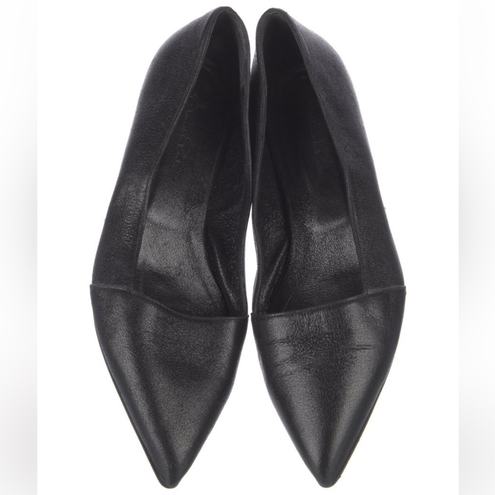 Oscar de la Renta Black Leather Women’s Flats